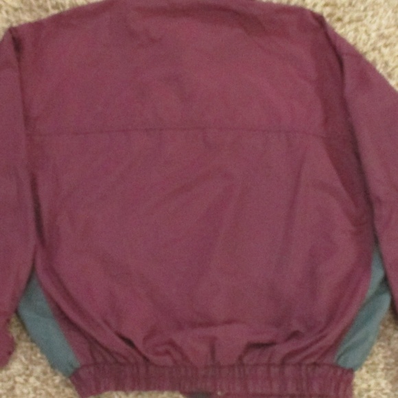 Columbia Vintage 90s Windbreaker Jacket Men's Medium Maroon Full Zip Bugaboo - Picture 5 of 13